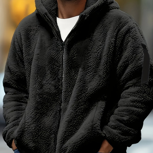 Femme Capuche Veste Coton Manches Longues Sweat Double Fermeture Éclair Manteau