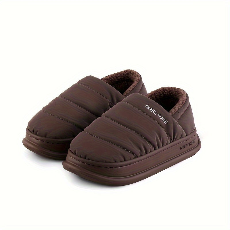 Miniature : Chaussons décontractés pour femmes et hommes - Dessus en tissu peluc