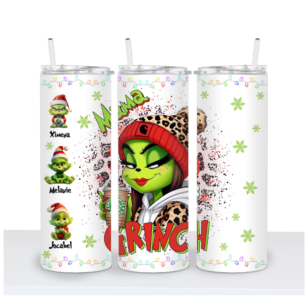 Mama Bougie Mean Girl with Kids Names Tumbler