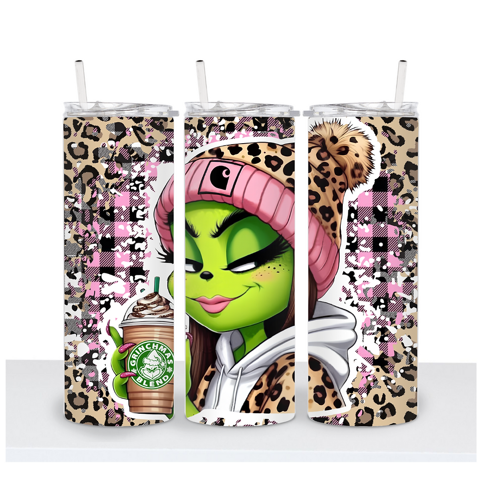 Leopard Bougie Mean Girl with Hat Tumbler