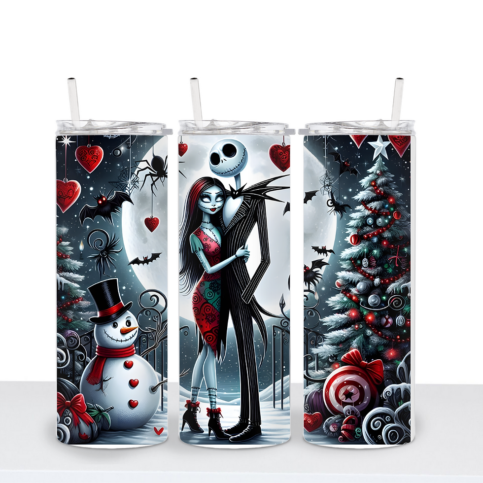 Winter Love Jack and Sally Tumbler