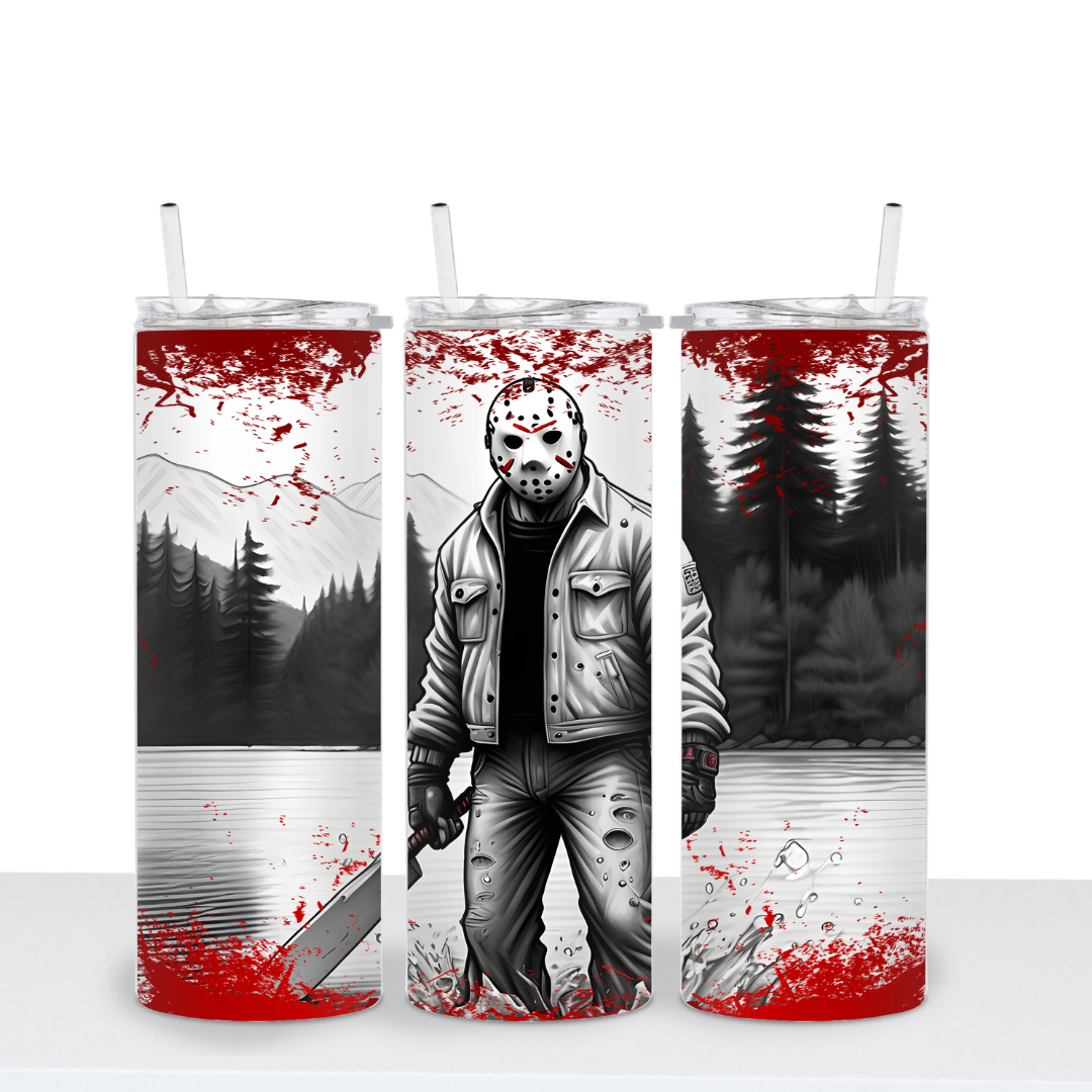 Jason Bloody Lake Tumbler