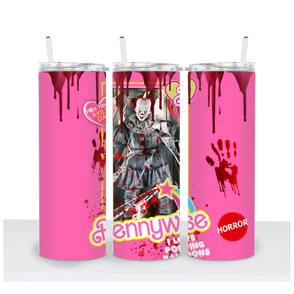 Penny Clown Pink Doll Tumbler