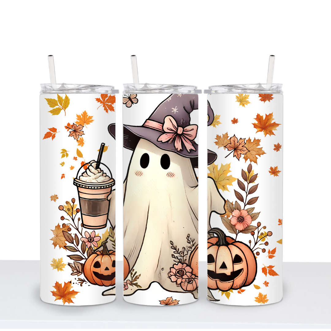 Witchy Ghost with a Drink Tumbler