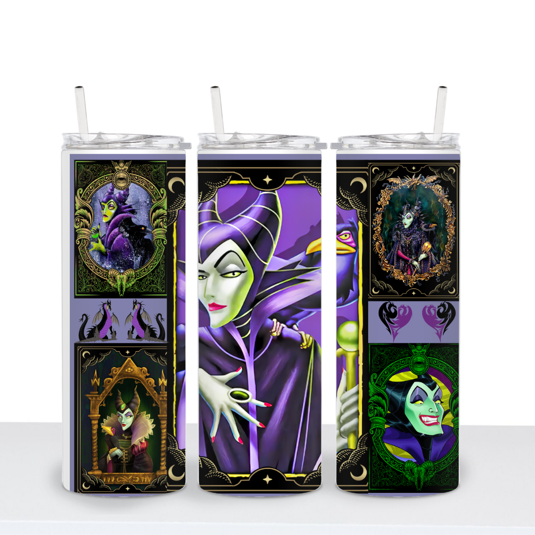 Purple Evil Villains Metal Tumbler