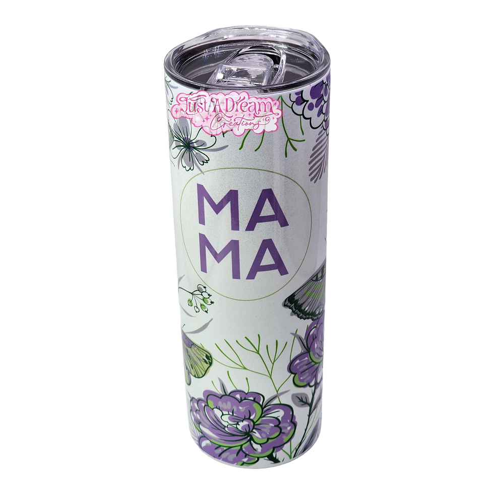Thumbnail: Purple Floral Mama & Mini Tumblers