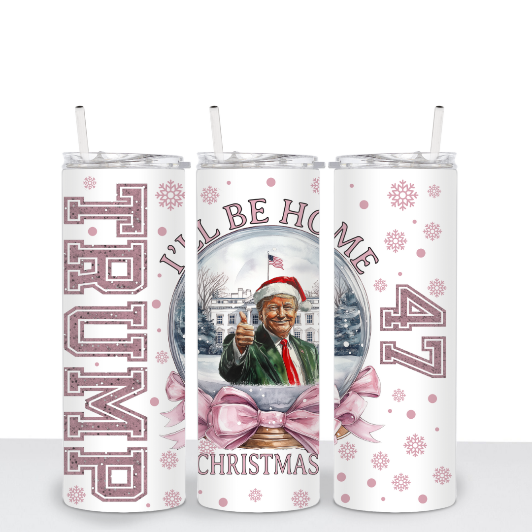 Trump I'll be Home Christmas Tumbler