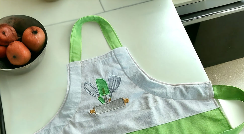 tablier évolutif fait main cuisine