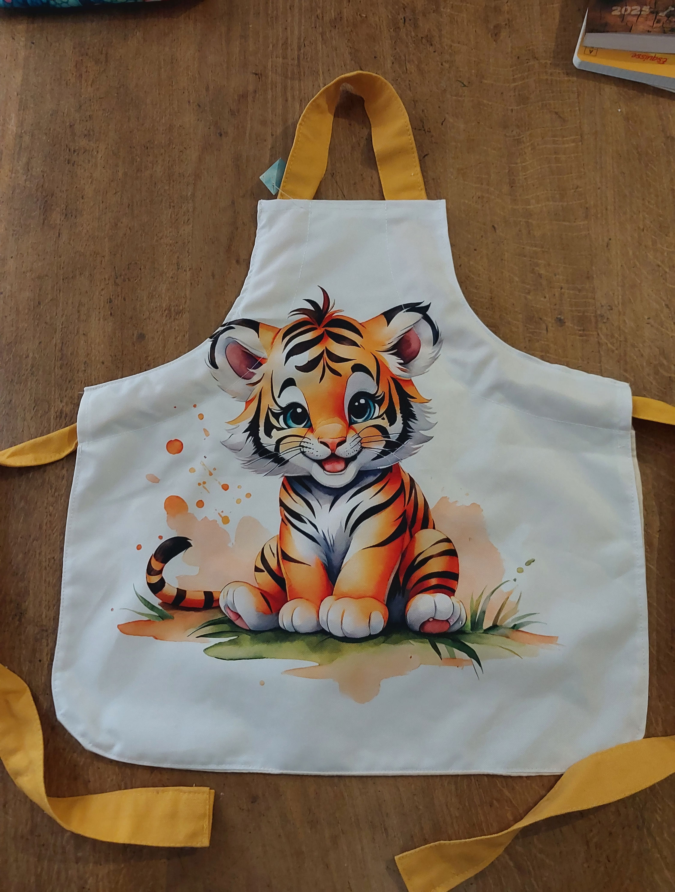 tablier imperméable tigre fabrication artisanale