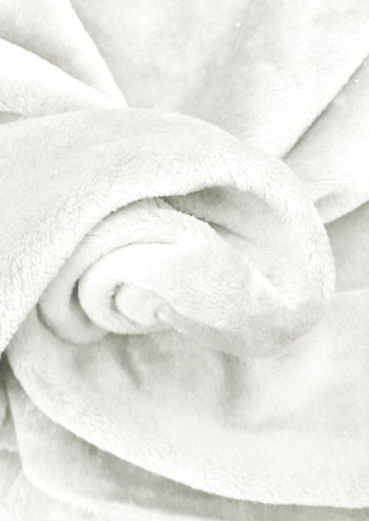 Miniature : polaire blanche plaid polaire  ours avec une sucette fait main en France