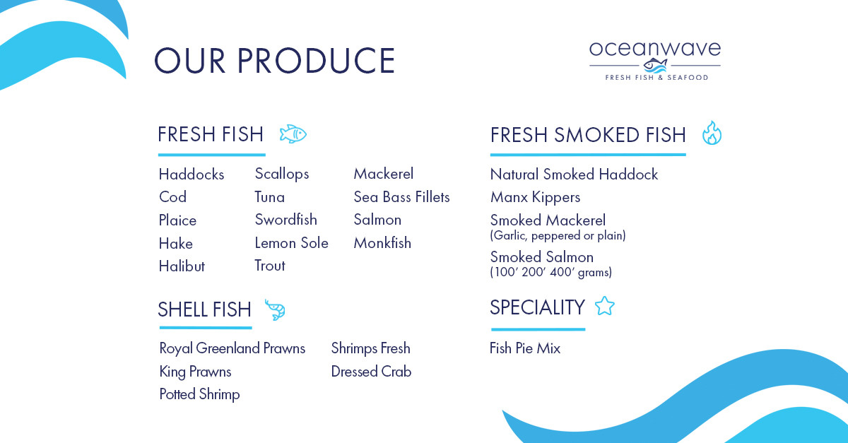 Fresh Fish Delivery | Cheshire | Ocean Wave Fresh Fish