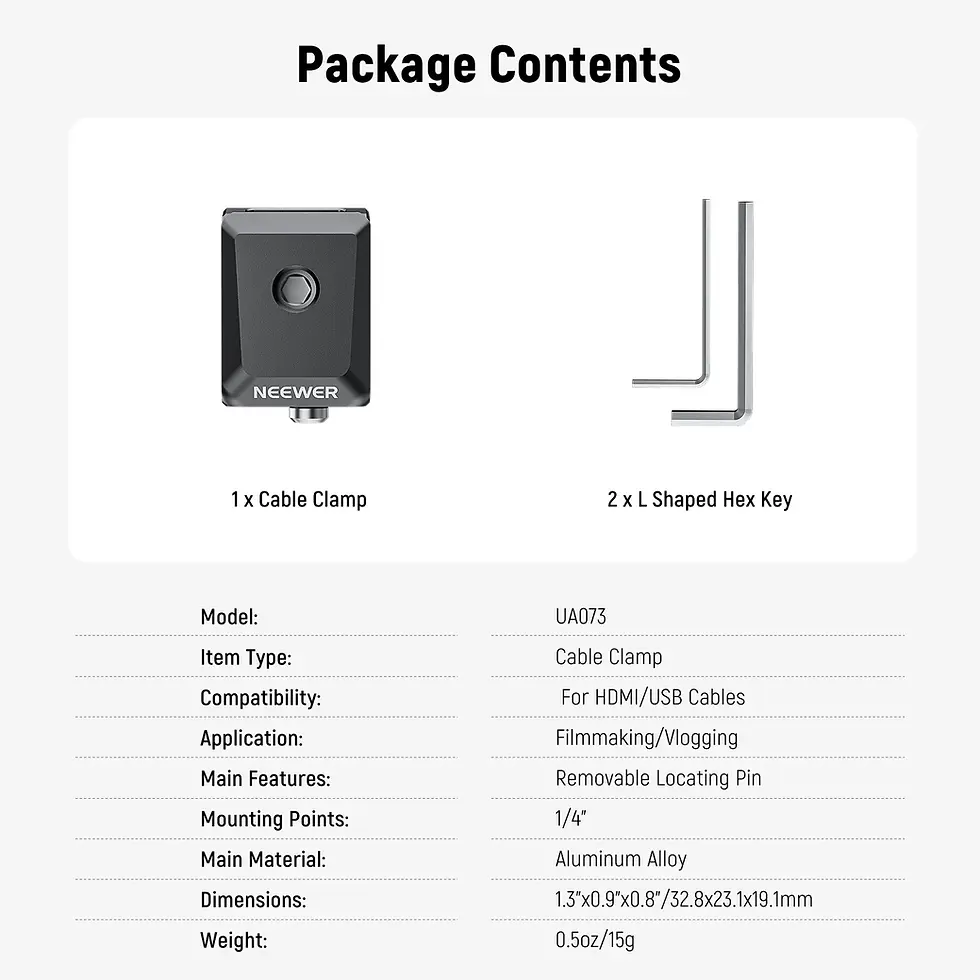 Miniatura: Abrazadera de cable Neewer UA073
