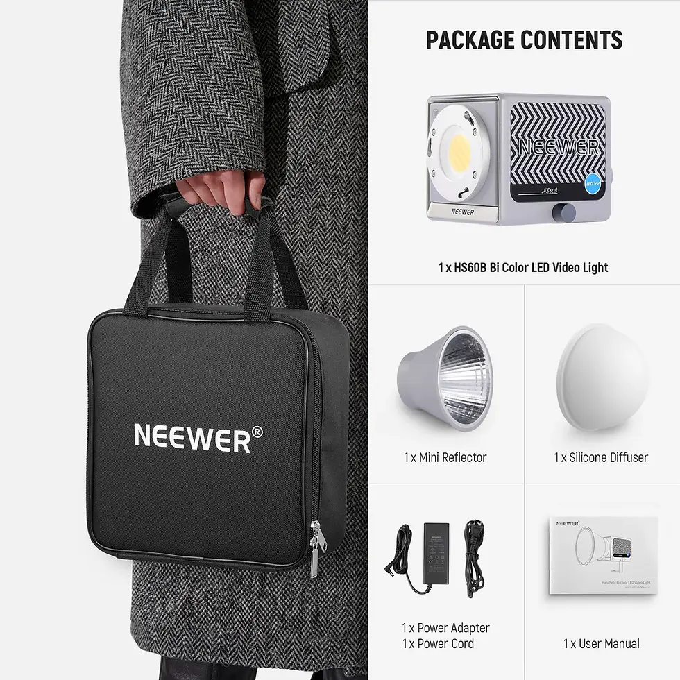Miniatura: Mini luz de video LED bicolor portátil Neewer HS60B 60W