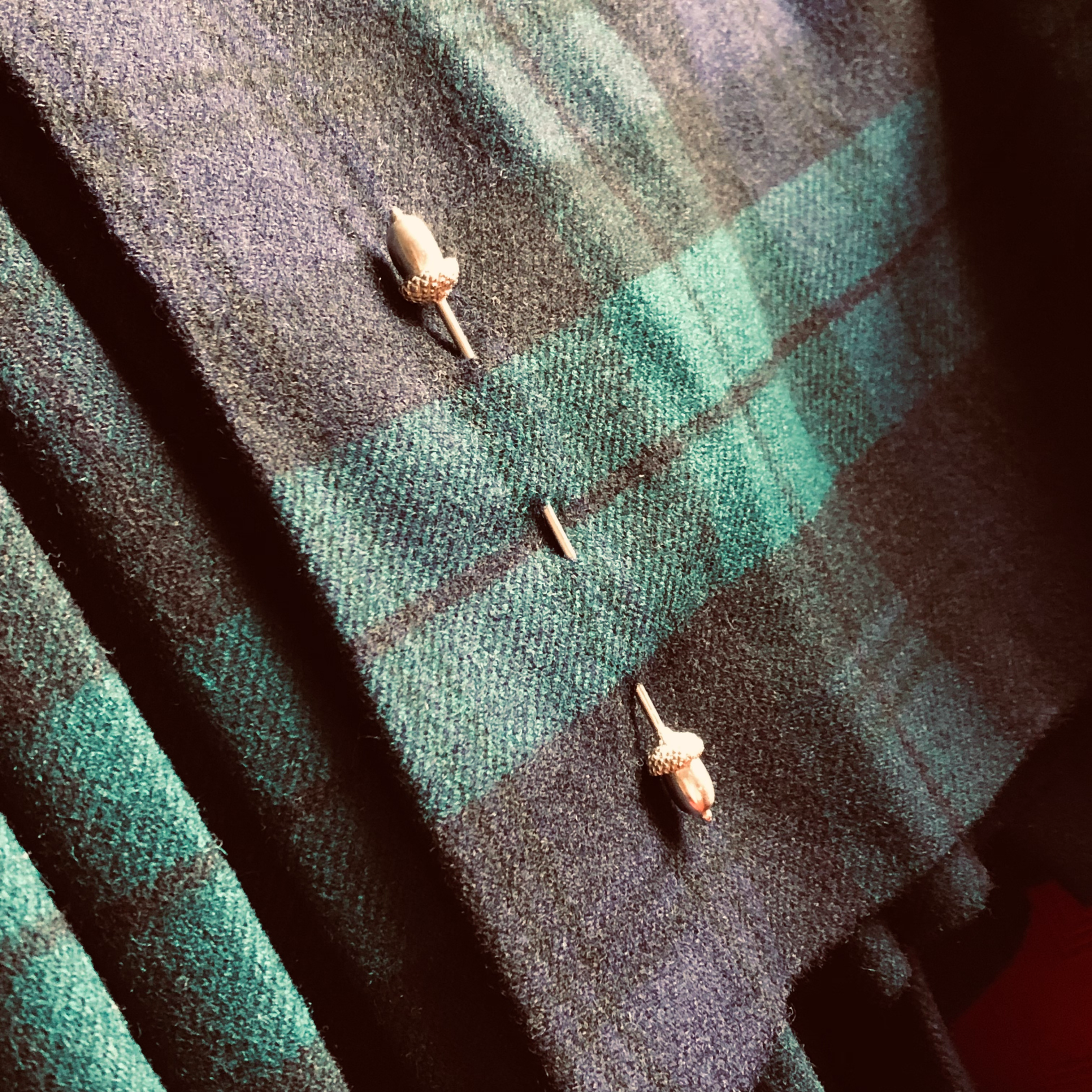 Sterling Silver Acorn Kilt Pin