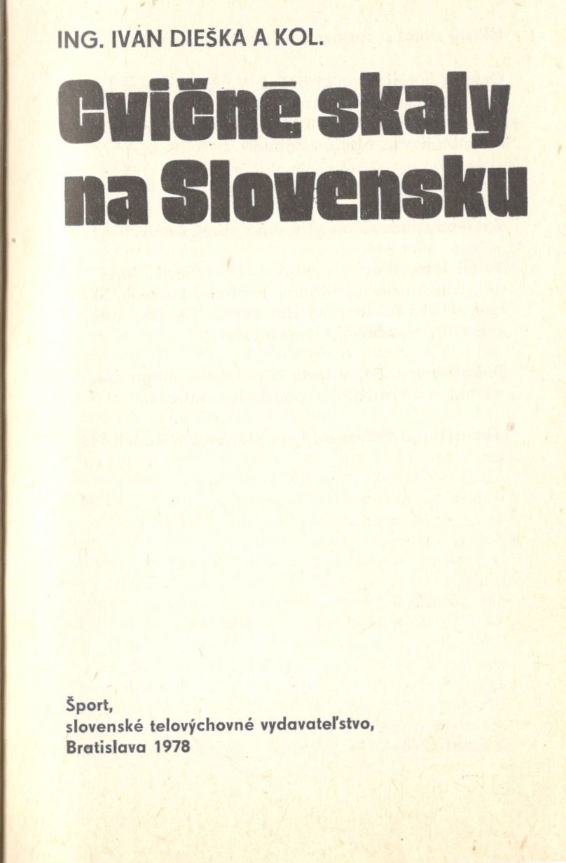 Miniatúra: Dieška Ivan a kol., Cvičné skaly na Slovensku