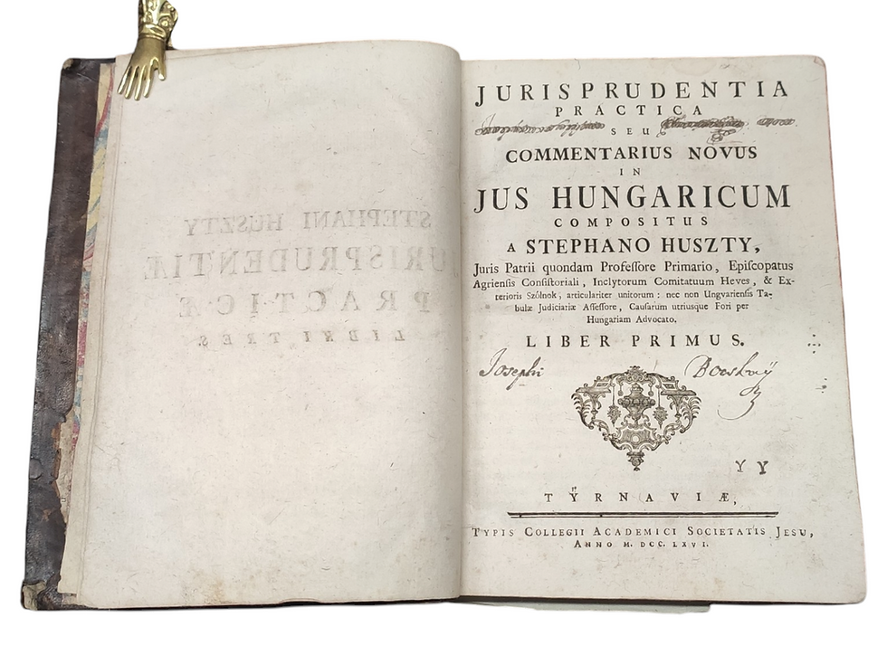 Miniatúra: Huszty Stephan, Jurisprudentia practica seu commentarius novus in Jus Hungaricum