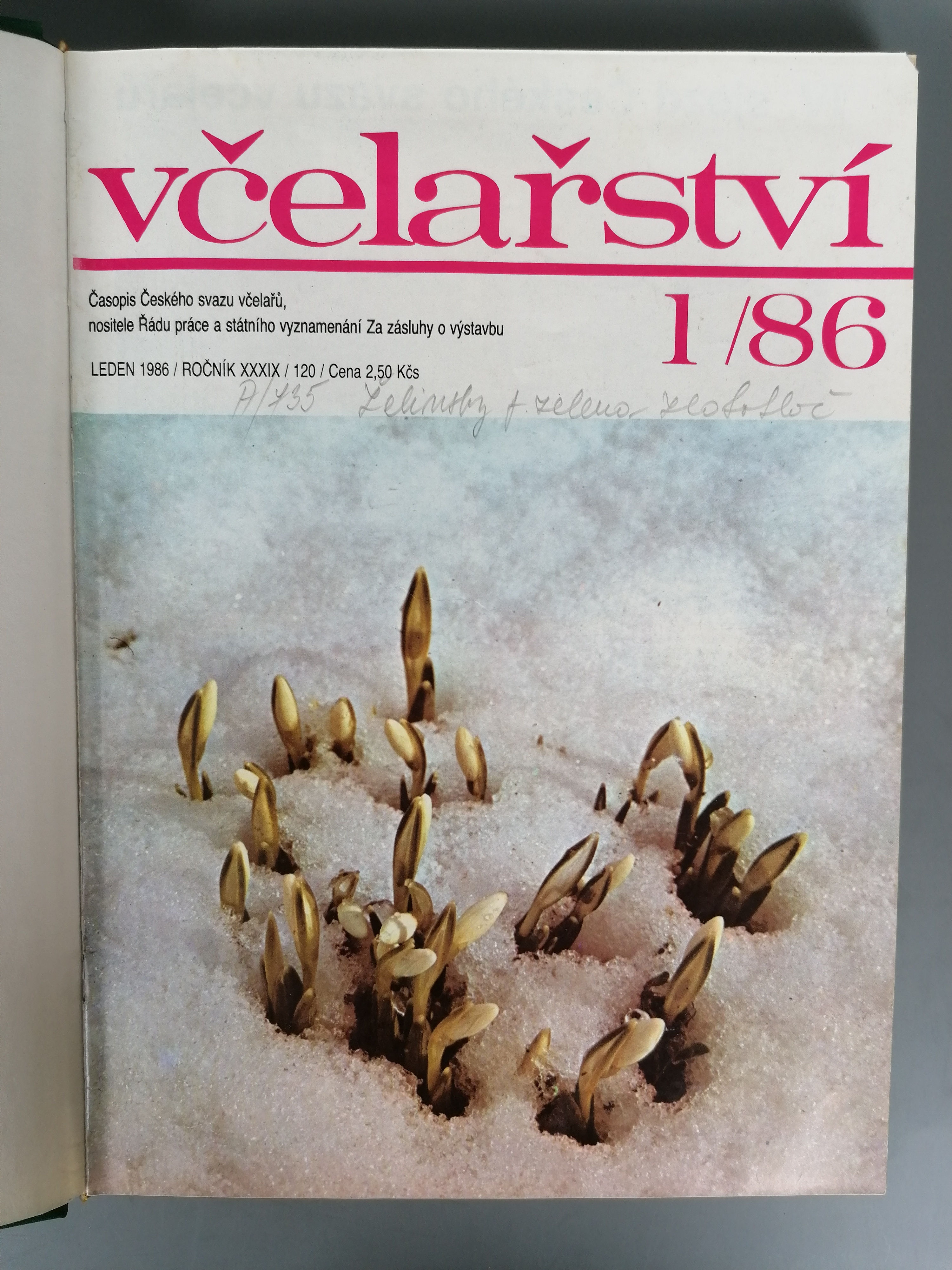 Včelařství, ročník XXXIX, 1986