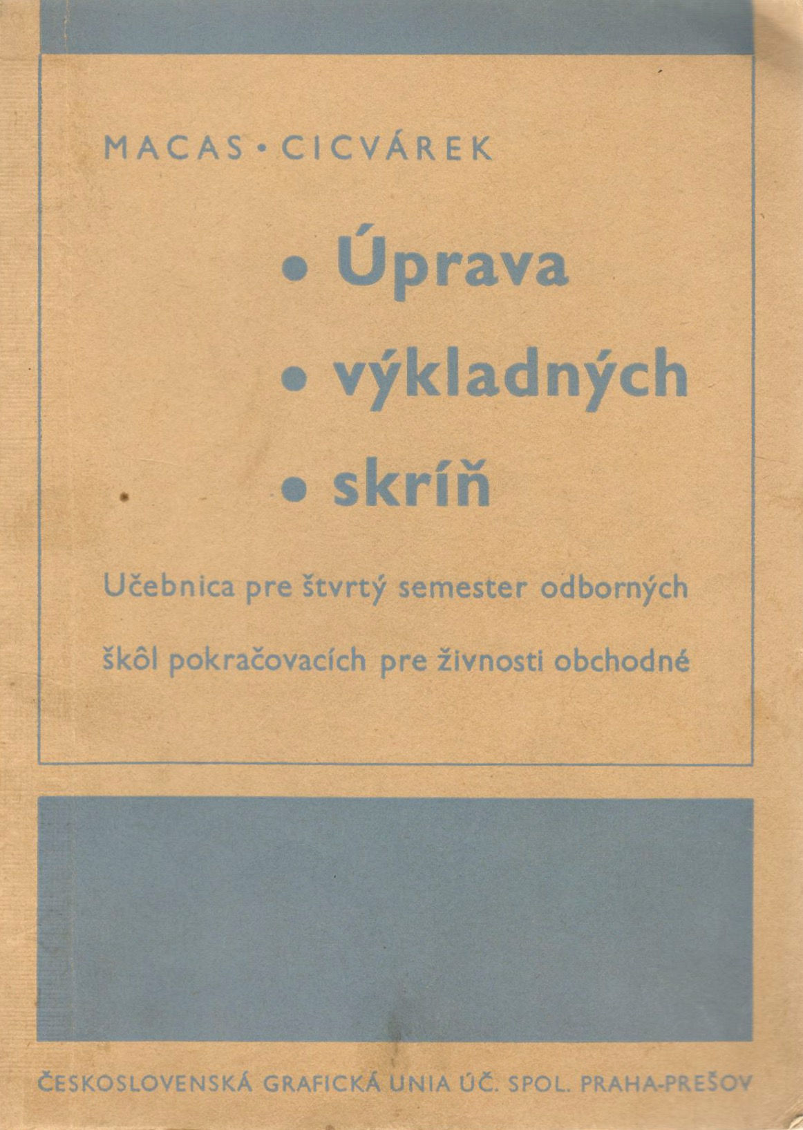 Macas Alois - Cicvárek Ladislav, Úprava výkladných skríň