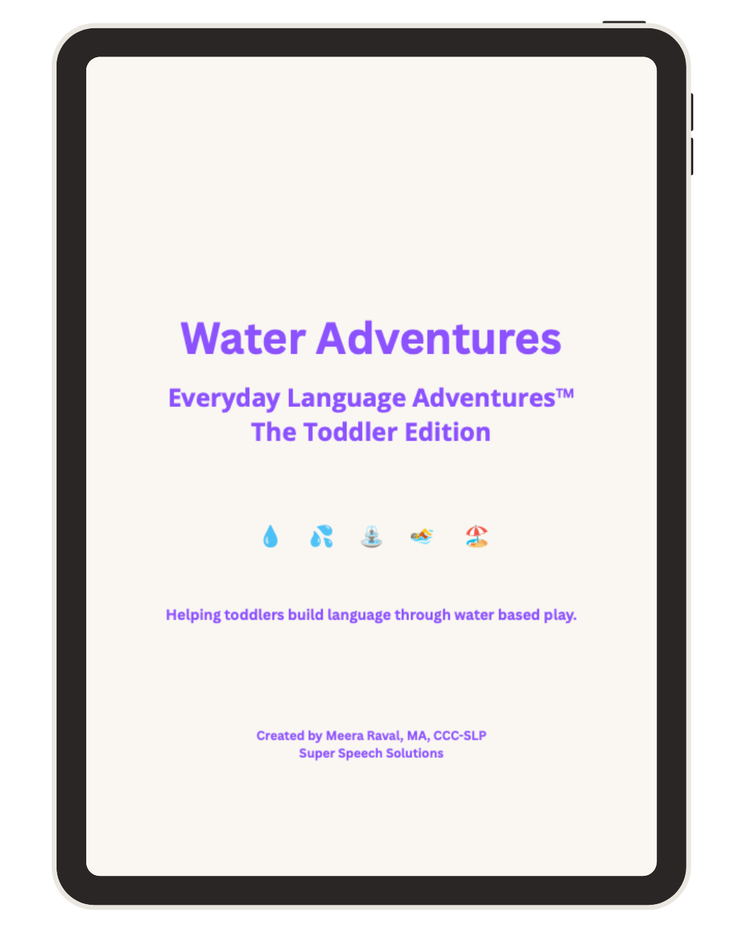 Toddler Language Activities for Parents: Water Adventures