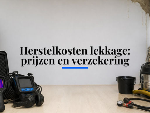Herstelkosten lekkage, prijzen en verzekering bij professionele lekdetectie met specialistische meetapparatuur voor het opsporen van waterlekkages.