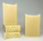 Unscented uncoloured artisan coconut milk bar soap with honey and colloidal oatmeal