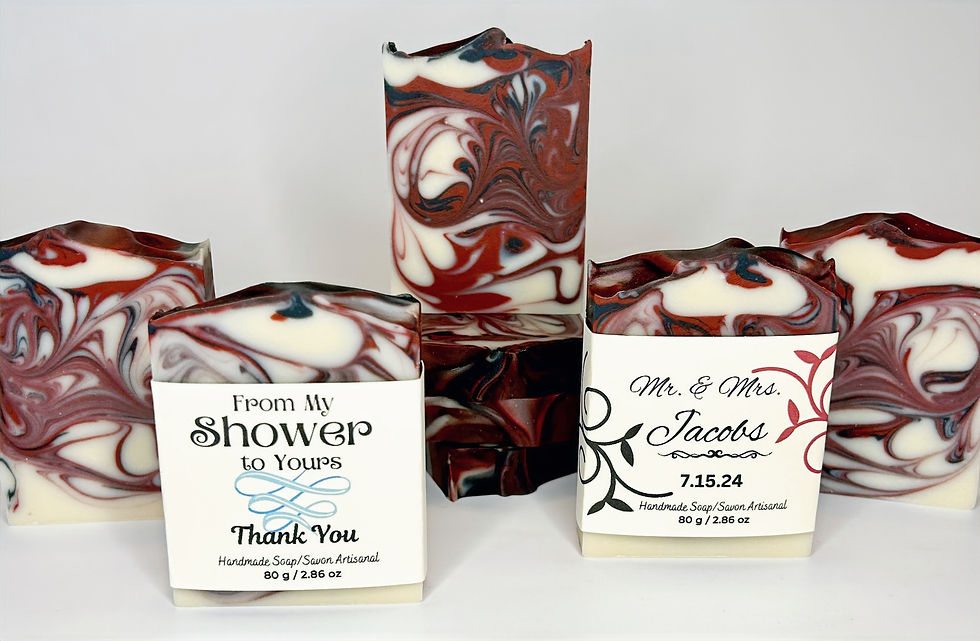 Scented Black Raspberry soap favours for special occasions