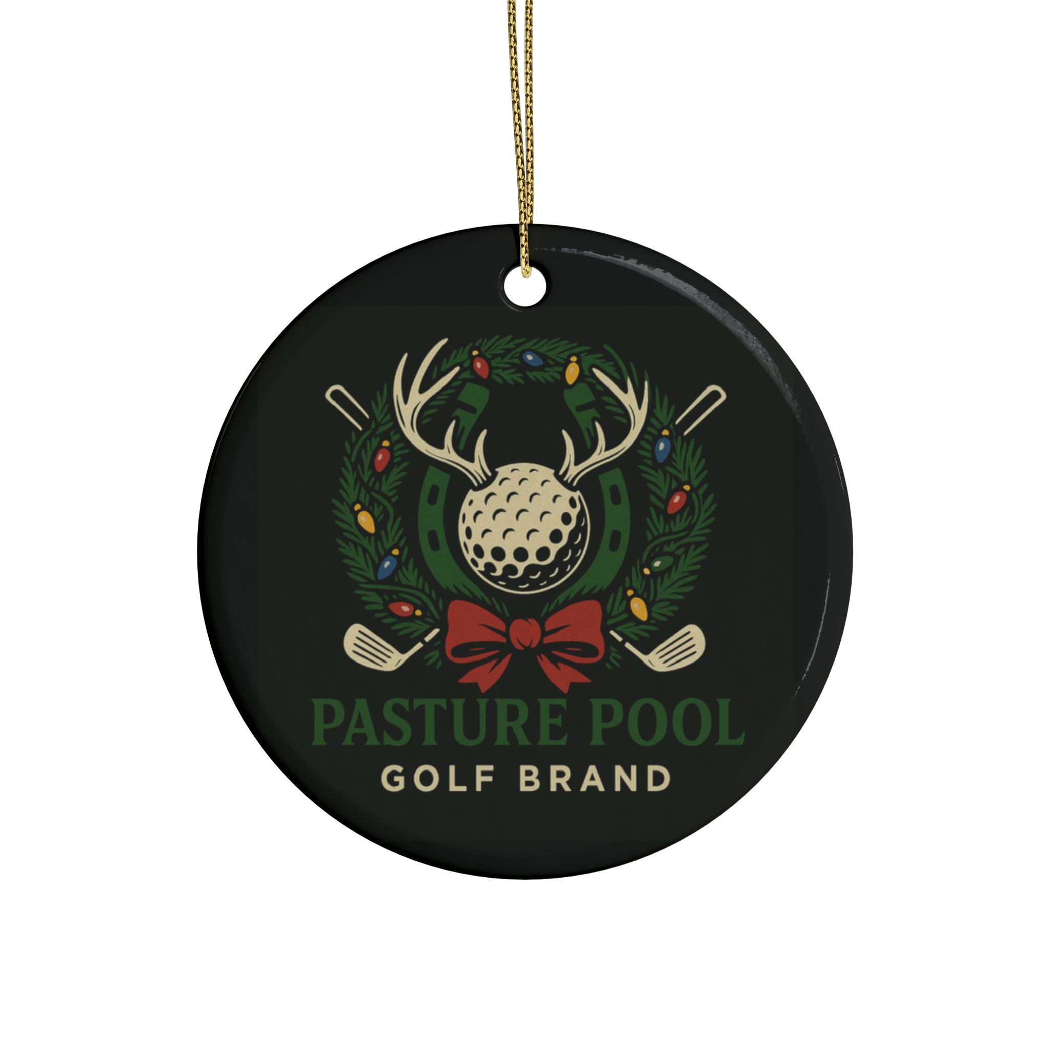 Christmas Pasture Pool Logo Ornement