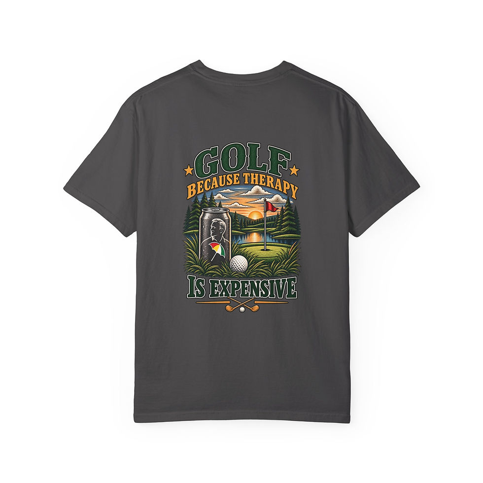 Thumbnail: 'Golf Because Therapy Is Expensive' T-Shirt