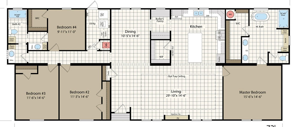 Thumbnail: Innovation 3276N, 4/2, 2432 Sq. Ft