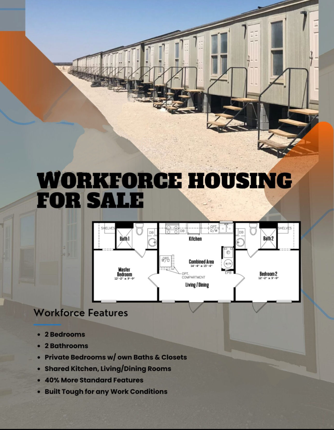 Workforce Oilfield Housing, 2/2, 1280 Sq. Ft