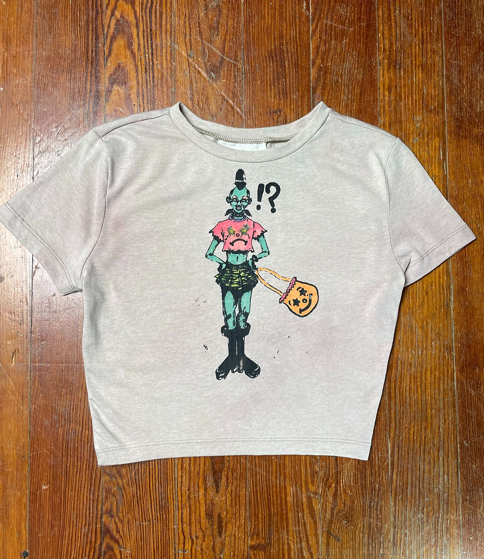Miniatura: Tan Punk Girl Baby T's