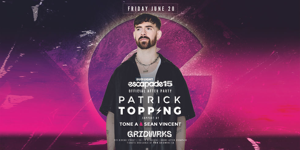 OFFICIAL ESCAPADE AFTER PARTY: PATRICK TOPPING