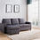 Thumbnail: Dark Gray Living Room Sofa with Ottoman