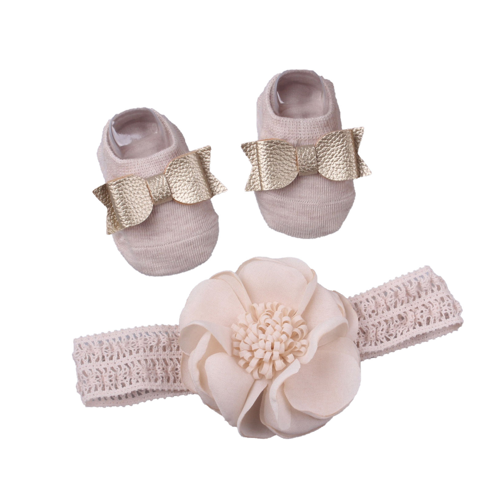 סט נעל גרב וקשת לתינוקות 2#