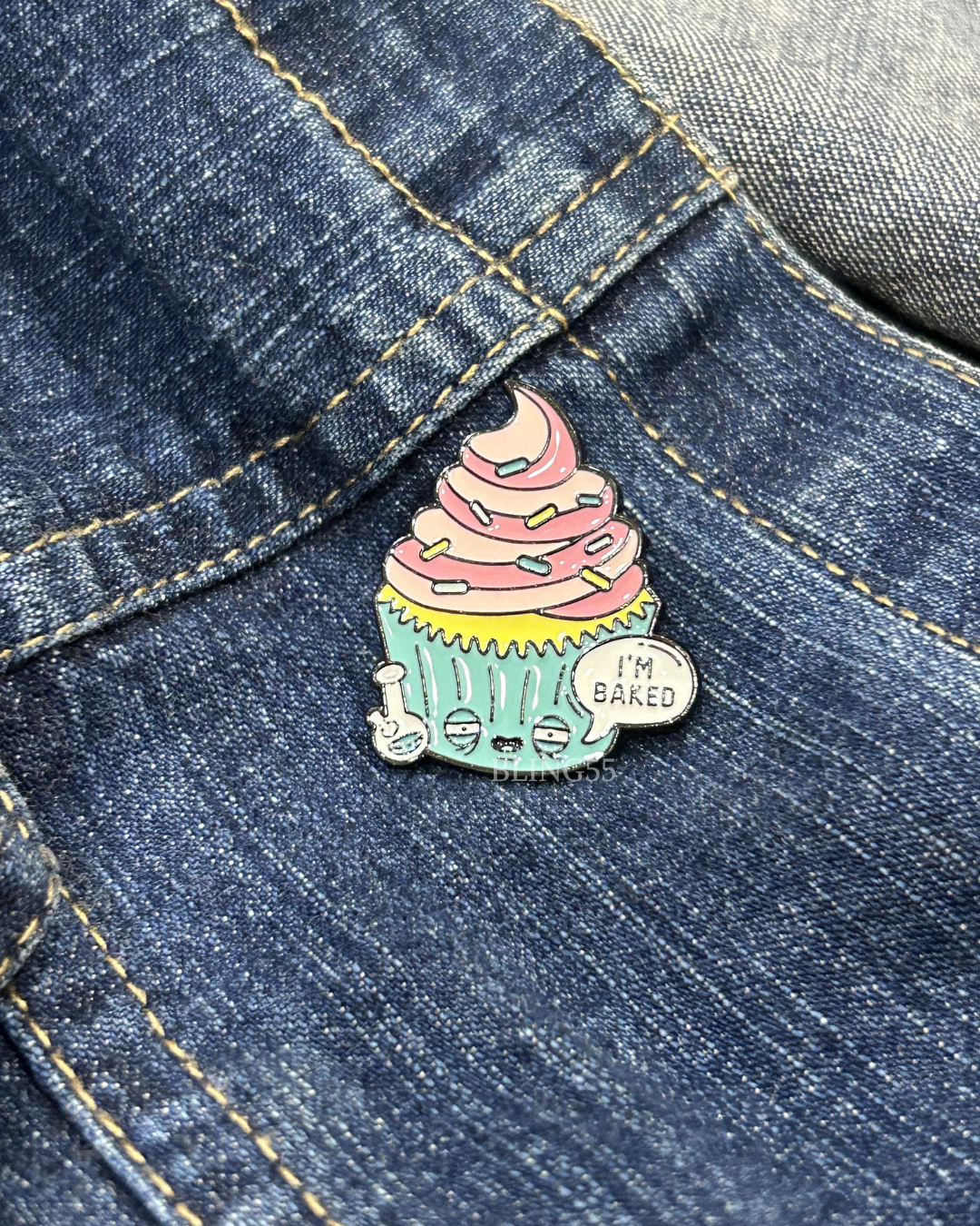 Cupcake: I'm Baked Lapel Pin