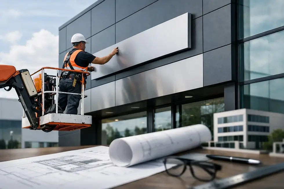 Gebäudebeschriftung für Gewerbebauten richtig planen