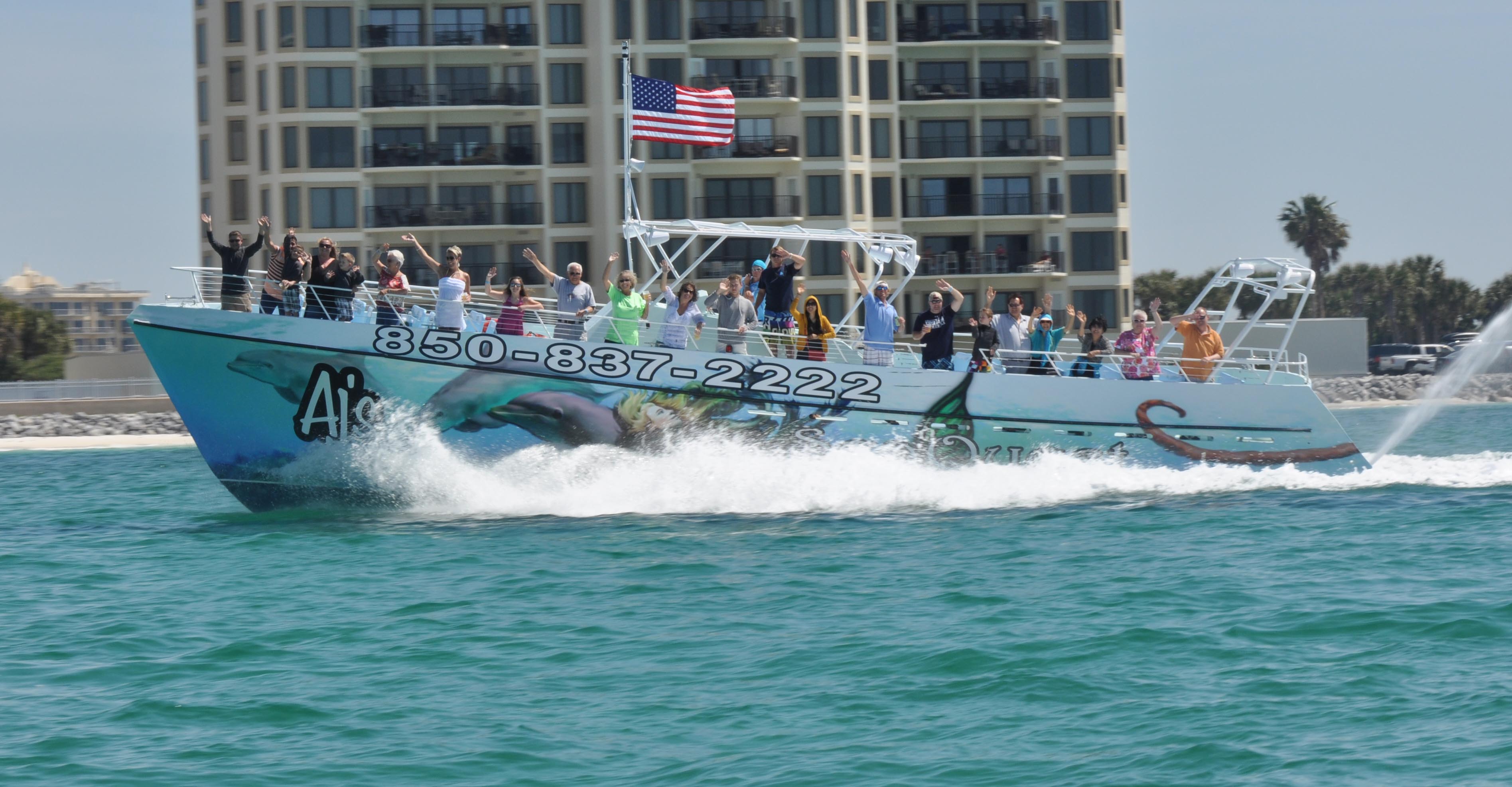 AJs has Sunset & Dolphin Cruises, Sailing, & Snorkeling in Destin Fl.