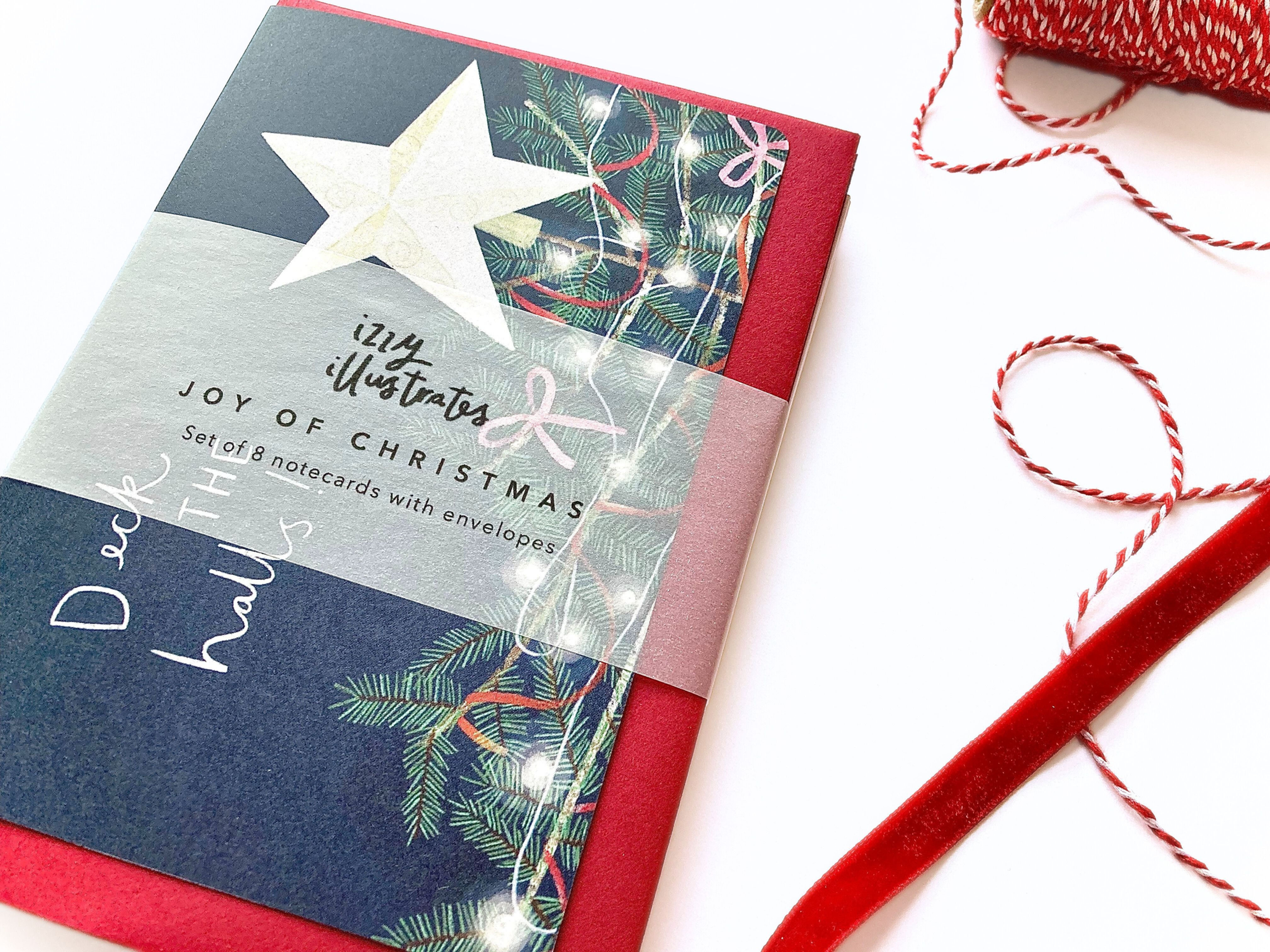 Pack of 8 'Joy of Christmas' Christmas Cards