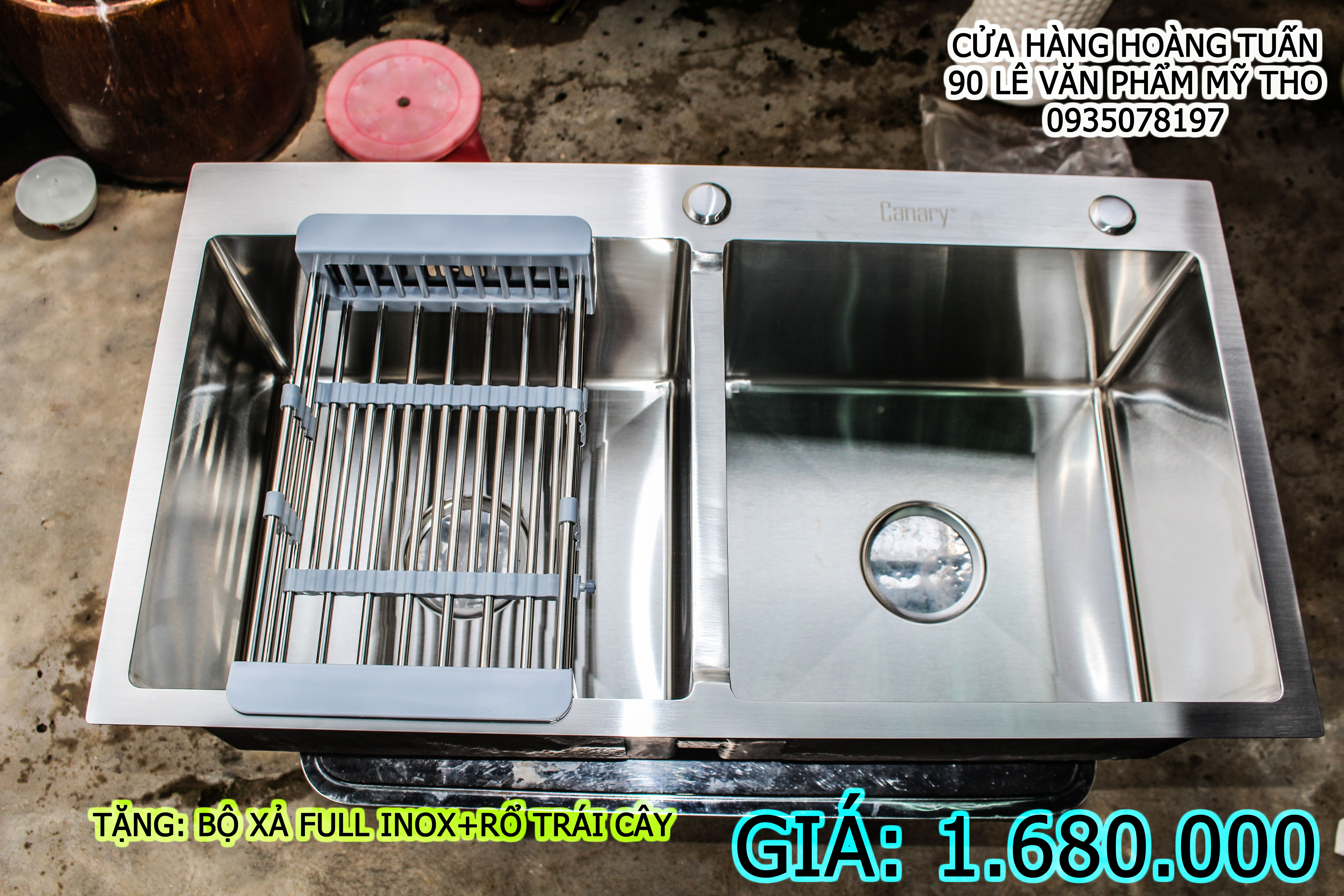 Chậu rửa chén 2 hộc nhỏ