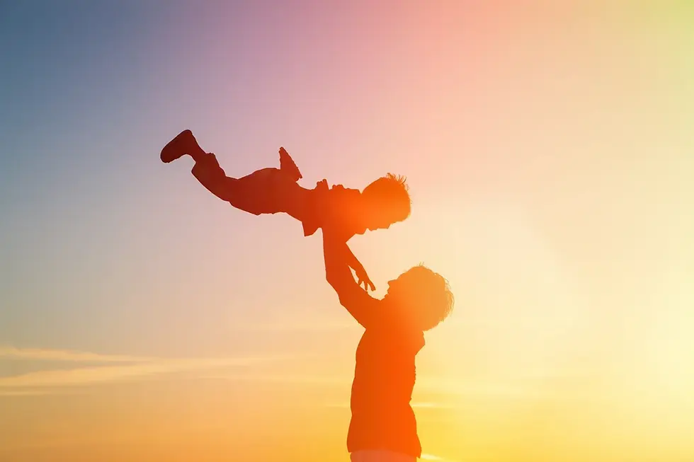 Delighting in child
