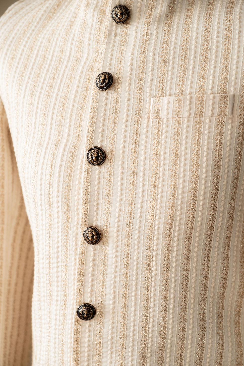 Thumbnail: Striped Chikankari Sherwani