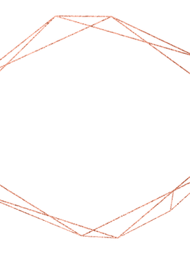 rose gold geometrical shape