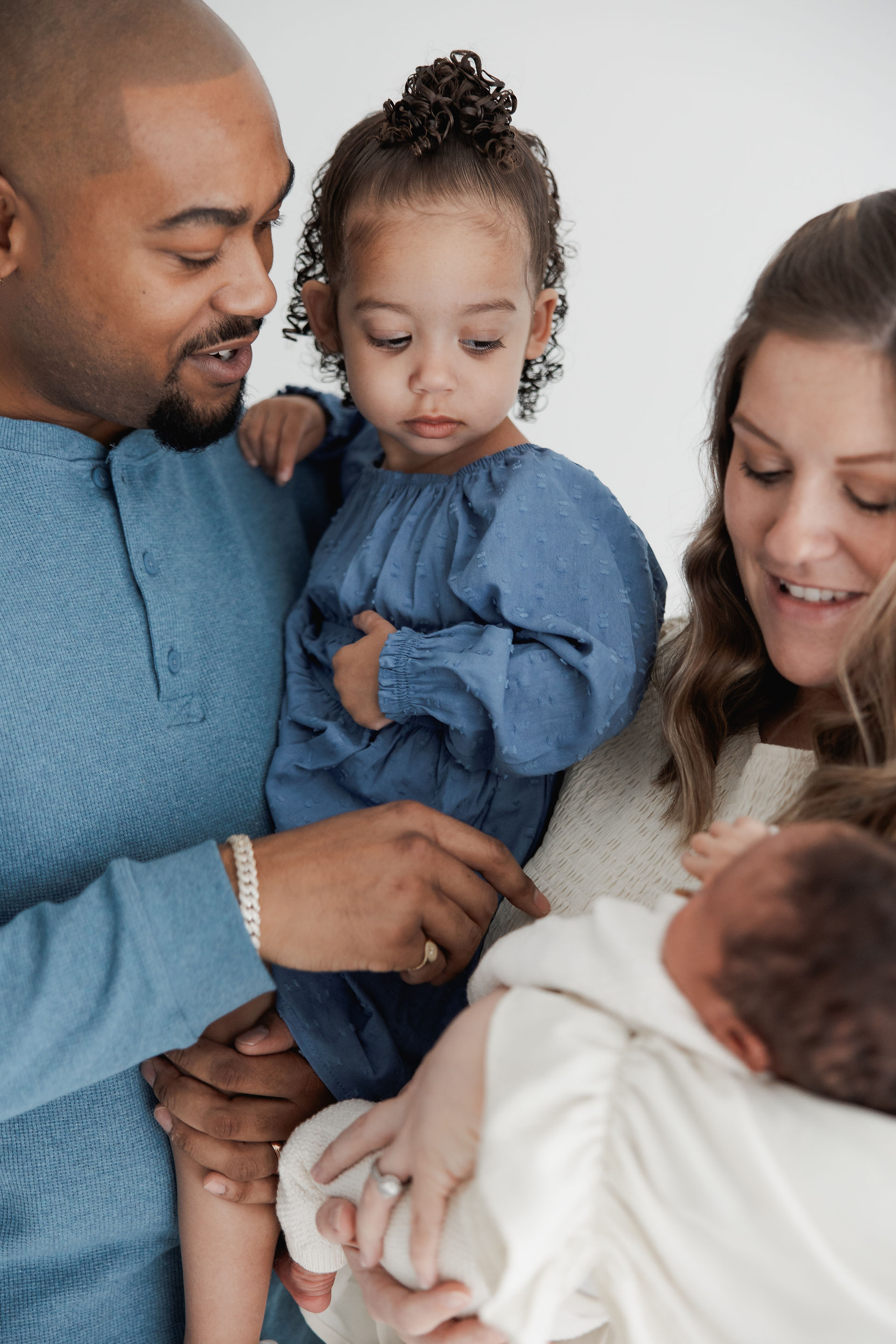 family in Baltimore Newborn Photography studio