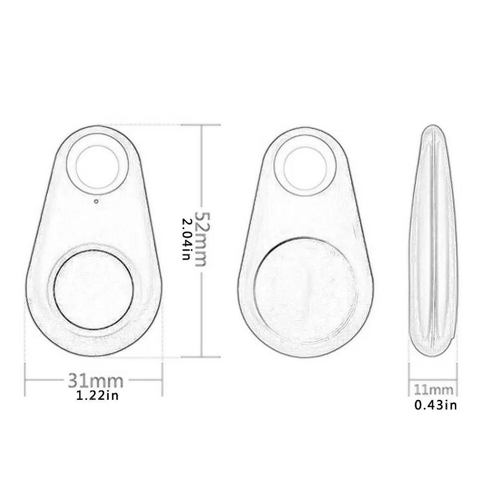 Thumbnail: Mini GPS Locator Anti-Lost Alarm Wallet Keychain Smart Tag Bluetooth Tracer Keyc
