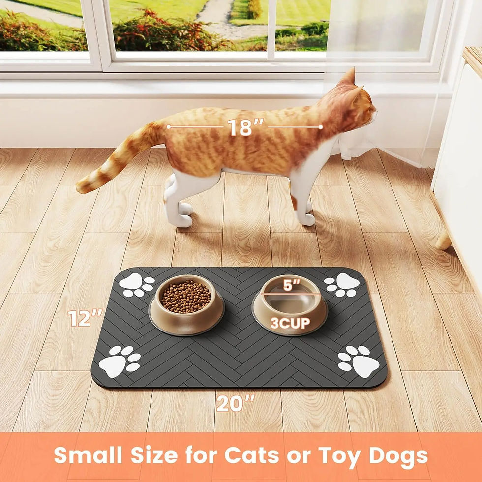Thumbnail: Pet Feeding Mat-Absorbent Pet Placemat Rubber Backing Quick Dry Water Mat for Do