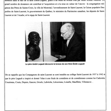 Le Lien: Inauguration du Bronze du pre Émile Legault