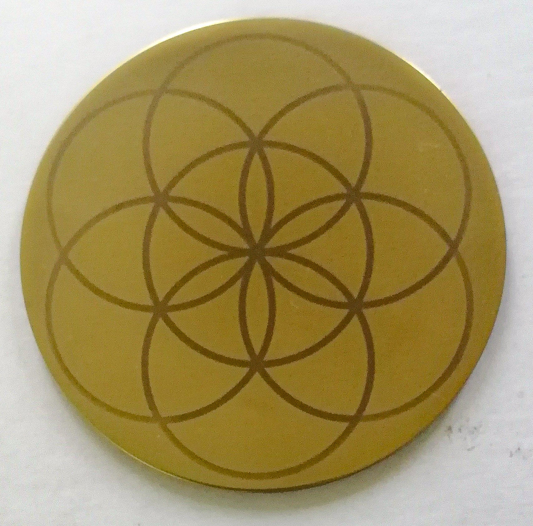 Metall Untersetzer Samen des Lebens gold