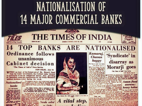 INBOC Greets all Public Sector Bank Employees on the occasion of Bank Nationalization Day, 19th July