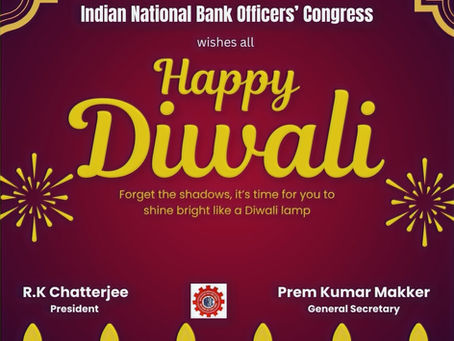 Diwali Greeting from Indian National Bank Officers' Congress (INBOC)