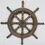 Thumbnail: Vintage Teak Wood Captain's Ship's Wheel